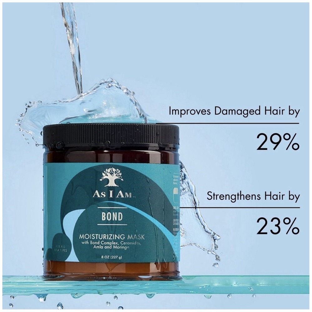 AS I AM Bond Moisturizing Mask (8oz) - Hair Repair Treatment For Damaged Hair